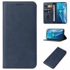 For OPPO A12 Magnetic Closure Leather Phone Case(Blue) - 1