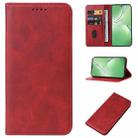 For OPPO K12 Magnetic Closure Leather Phone Case(Red) - 1
