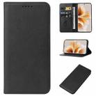 For OPPO Reno11 China Magnetic Closure Leather Phone Case(Black) - 1