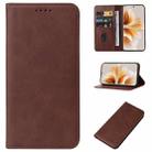 For OPPO Reno11 China Magnetic Closure Leather Phone Case(Brown) - 1