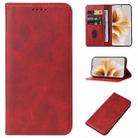 For OPPO Reno11 China Magnetic Closure Leather Phone Case(Red) - 1