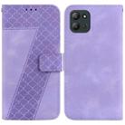 For Infinix Hot 11 2022 7-shaped Embossed Leather Phone Case(Purple) - 1