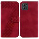For Infinix Hot 11 2022 7-shaped Embossed Leather Phone Case(Red) - 1