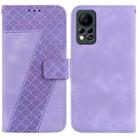 For Infinix Hot 11s NFC/X6812B 7-shaped Embossed Leather Phone Case(Purple) - 1