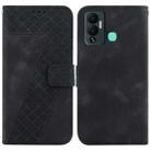 For Infinix Hot 12 Play 7-shaped Embossed Leather Phone Case(Black) - 1
