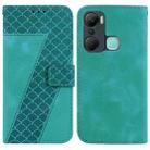 For Infinix Hot 12 Pro Seven-shaped Embossed Leather Phone Case(Green) - 1