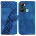 For Infinix Hot 12 Pro 7-shaped Embossed Leather Phone Case(Blue) - 1