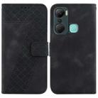 For Infinix Hot 12 Pro 7-shaped Embossed Leather Phone Case(Black) - 1