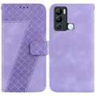 For Infinix Hot 12i 7-shaped Embossed Leather Phone Case(Purple) - 1