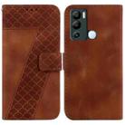 For Infinix Hot 12i Seven-shaped Embossed Leather Phone Case(Brown) - 1