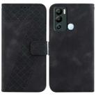 For Infinix Hot 12i 7-shaped Embossed Leather Phone Case(Black) - 1