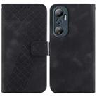 For Infinix Hot 20 7-shaped Embossed Leather Phone Case(Black) - 1