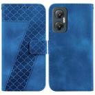For Infinix Hot 20 5G 7-shaped Embossed Leather Phone Case(Blue) - 1
