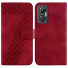 For Infinix Hot 20 5G 7-shaped Embossed Leather Phone Case(Red) - 1