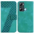 For Infinix Hot 20i 7-shaped Embossed Leather Phone Case(Green) - 1