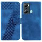 For Infinix Hot 20i 7-shaped Embossed Leather Phone Case(Blue) - 1