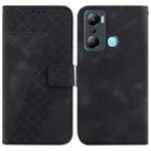 For Infinix Hot 20i 7-shaped Embossed Leather Phone Case(Black) - 1