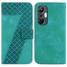 For Infinix Hot 20S 7-shaped Embossed Leather Phone Case(Green) - 1