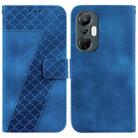 For Infinix Hot 20S 7-shaped Embossed Leather Phone Case(Blue) - 1