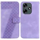 For Infinix Hot 30 7-shaped Embossed Leather Phone Case(Purple) - 1
