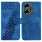 For Infinix Hot 30 7-shaped Embossed Leather Phone Case(Blue) - 1