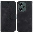 For Infinix Hot 30 7-shaped Embossed Leather Phone Case(Black) - 1