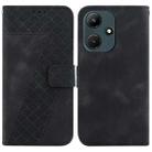 For Infinix Hot 30i/X669C Seven-shaped Embossed Leather Phone Case(Black) - 1