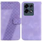 For Infinix Note 30 7-shaped Embossed Leather Phone Case(Purple) - 1