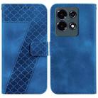 For Infinix Note 30 7-shaped Embossed Leather Phone Case(Blue) - 1