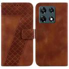 For Infinix Note 30 Pro 7-shaped Embossed Leather Phone Case(Brown) - 1