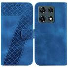 For Infinix Note 30 Pro 7-shaped Embossed Leather Phone Case(Blue) - 1