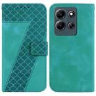 For Infinix Note 30i 7-shaped Embossed Leather Phone Case(Green) - 1