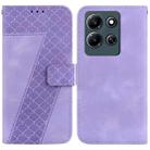 For Infinix Note 30i 7-shaped Embossed Leather Phone Case(Purple) - 1