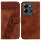 For Infinix Note 30i 7-shaped Embossed Leather Phone Case(Brown) - 1