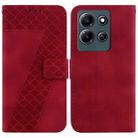 For Infinix Note 30i 7-shaped Embossed Leather Phone Case(Red) - 1