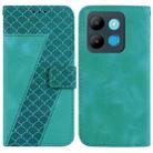 For Infinix Smart 7 African Version/X6515 7-shaped Embossed Leather Phone Case(Green) - 1