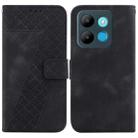 For Infinix Smart 7 African Version/X6515 Seven-shaped Embossed Leather Phone Case(Black) - 1