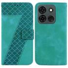 For Infinix Smart 7 India 7-shaped Embossed Leather Phone Case(Green) - 1