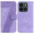 For Infinix Smart 7 India 7-shaped Embossed Leather Phone Case(Purple) - 1