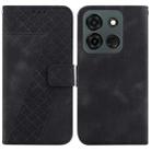 For Infinix Smart 7 India 7-shaped Embossed Leather Phone Case(Black) - 1