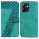 For Infinix Zero 20/X6821 7-shaped Embossed Leather Phone Case(Green) - 1