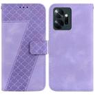 For Infinix Zero 20/X6821 7-shaped Embossed Leather Phone Case(Purple) - 1