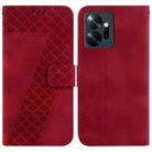 For Infinix Zero 20/X6821 7-shaped Embossed Leather Phone Case(Red) - 1