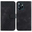 For Infinix Zero 20/X6821 7-shaped Embossed Leather Phone Case(Black) - 1