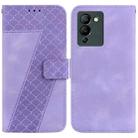 For Infinix Note 12 G96/X670 7-shaped Embossed Leather Phone Case(Purple) - 1