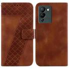 For Infinix Note 12 G96/X670 7-shaped Embossed Leather Phone Case(Brown) - 1