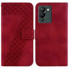 For Infinix Note 12 G96/X670 7-shaped Embossed Leather Phone Case(Red) - 1