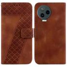 For Infinix Note 12 Pro 4G/Note 12 2023 7-shaped Embossed Leather Phone Case(Brown) - 1
