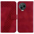 For Infinix Note 12 Pro 4G/Note 12 2023 Seven-shaped Embossed Leather Phone Case(Red) - 1