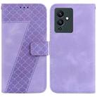 For Infinix Note 12 Pro 5G/Note 12 5G 7-shaped Embossed Leather Phone Case(Purple) - 1